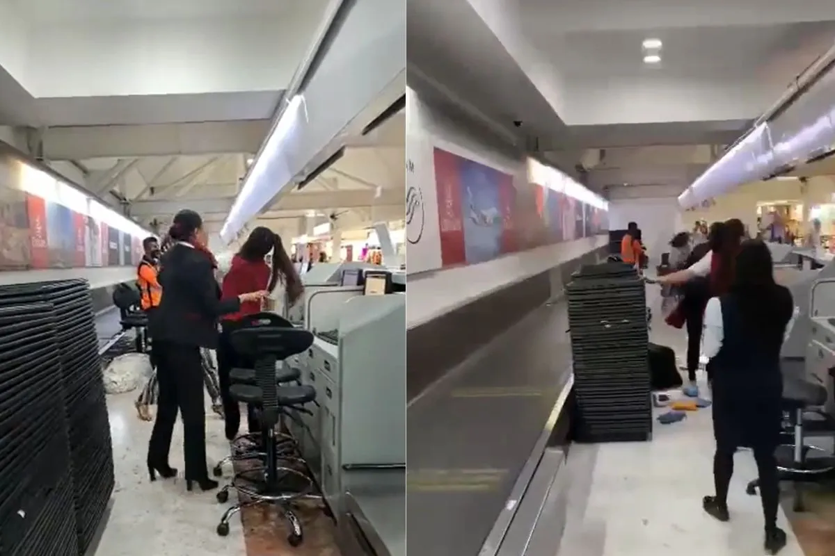 Pasajera agrede a empleadas de la aerolínea 'Emirates' en el AICM tras perder su vuelo