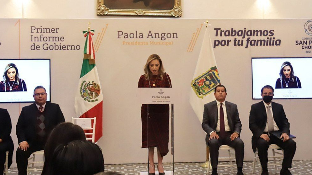 Paola Angon presentó su primer Informe de Gobierno como presidenta de San Pedro Cholula 