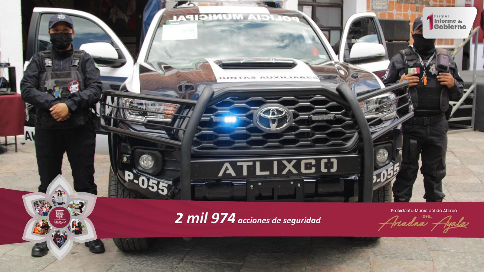 Destaca Ariadna Ayala estrategia de seguridad en Atlixco con resultados positivos