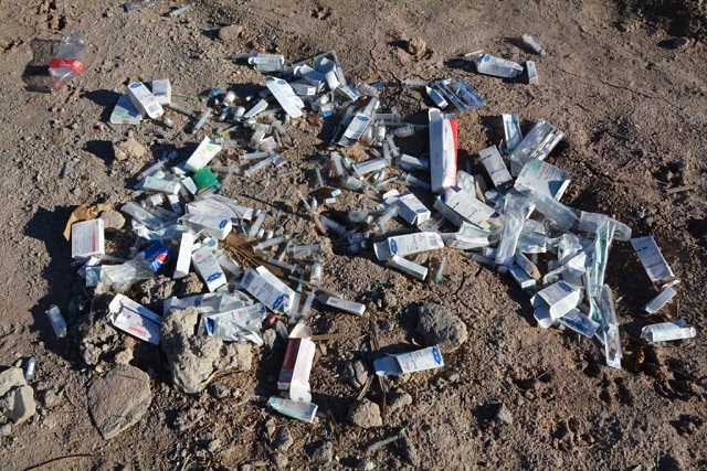 Ubican tiraderos clandestinos de residuos médicos cerca de La Margarita