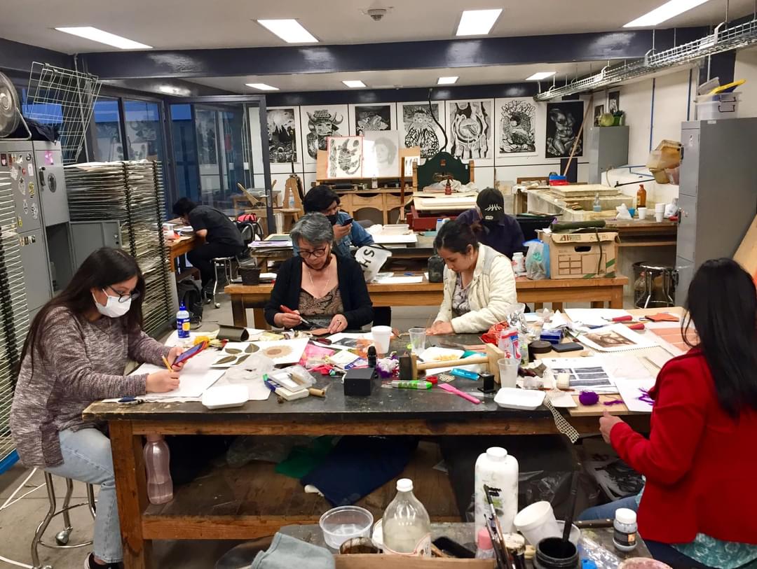 Taller de estampa básica y avanzada Camaxtli, continúa su labor: SC
