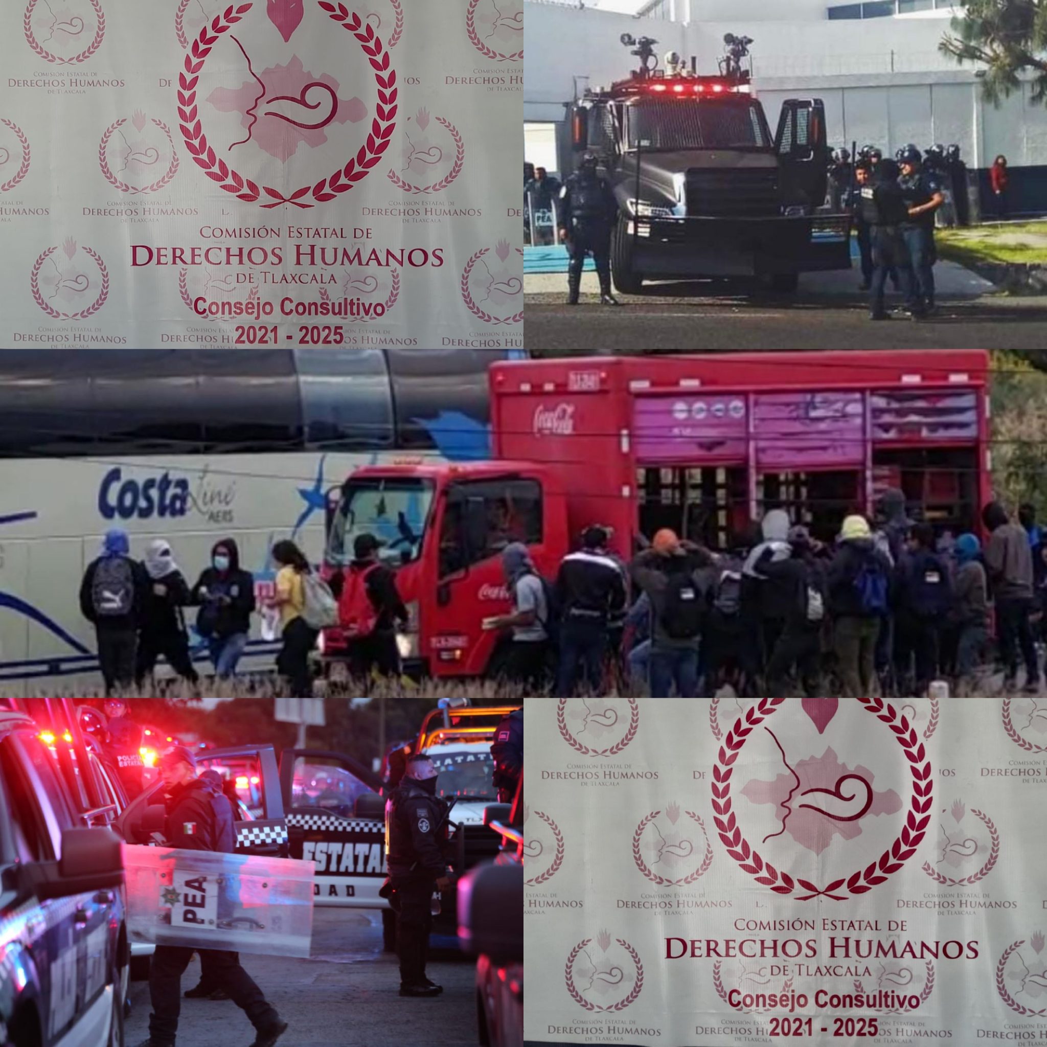 Se pronuncia la CEDH sobre los hechos violentos suscitados entre presuntas personas estudiantes de la escuela normal rural de Panotla y elementos de la SSC