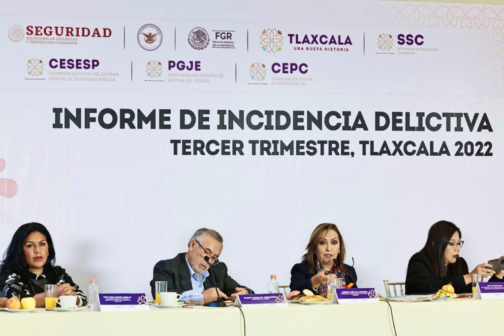 Tlaxcala es por quinto mes consecutivo el estado más seguro del país: gobernadora Lorena Cuéllar
