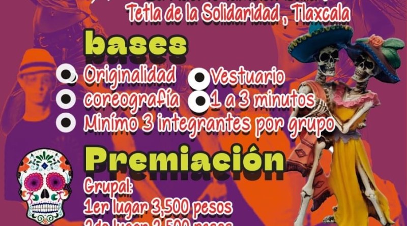 Ayuntamiento de Tetla llevará a cabo concurso de baile por Día de Muertos