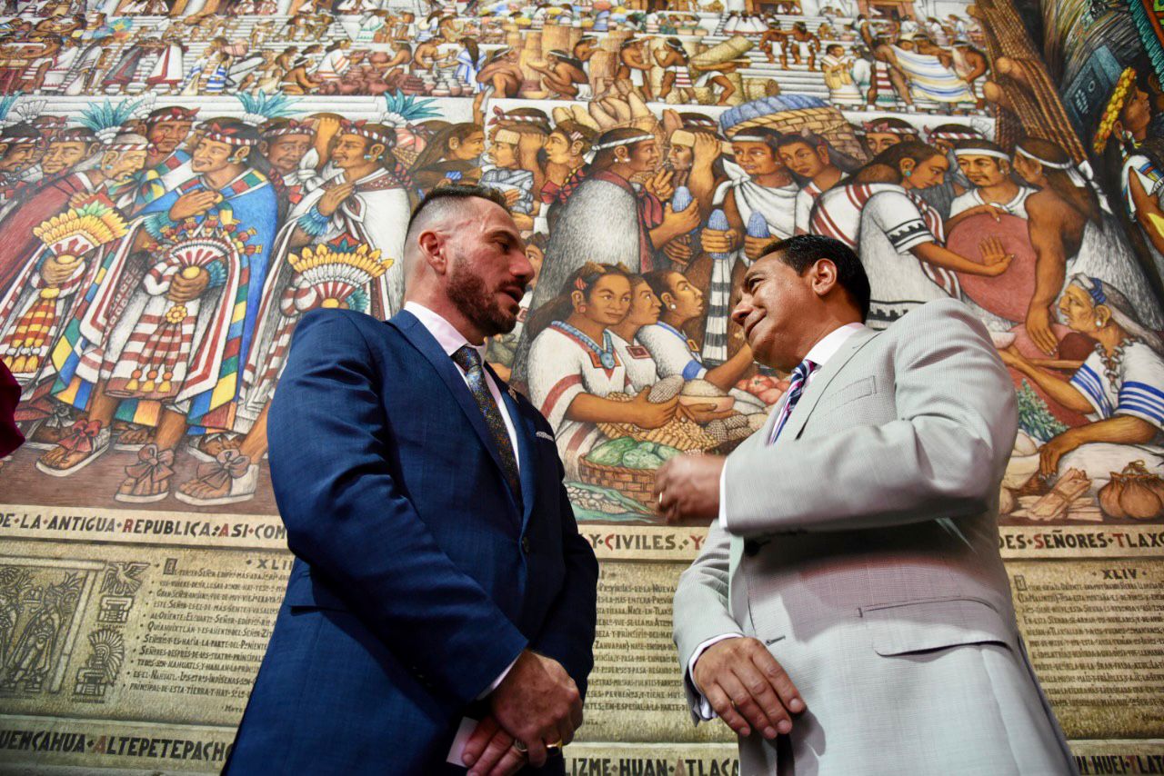 Alcalde de Tlaxcala informa sobre el rescate del Centro Histórico de Tlaxcala a la UNESCO