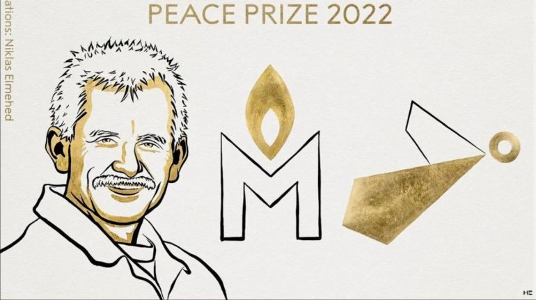 Premio Nobel de la paz 2022 reconoce labor de activistas bielorrusos, rusos y ucranianos