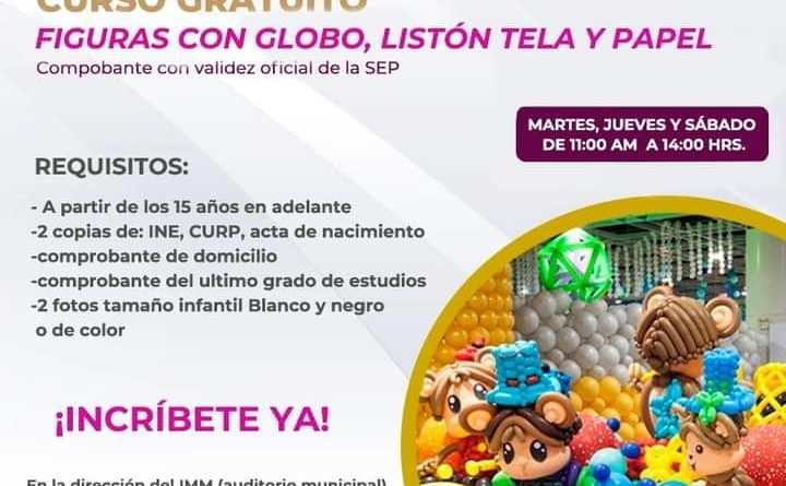 Curso de Globos para Fiestas y Eventos se impartirá en Amaxac de Guerrero