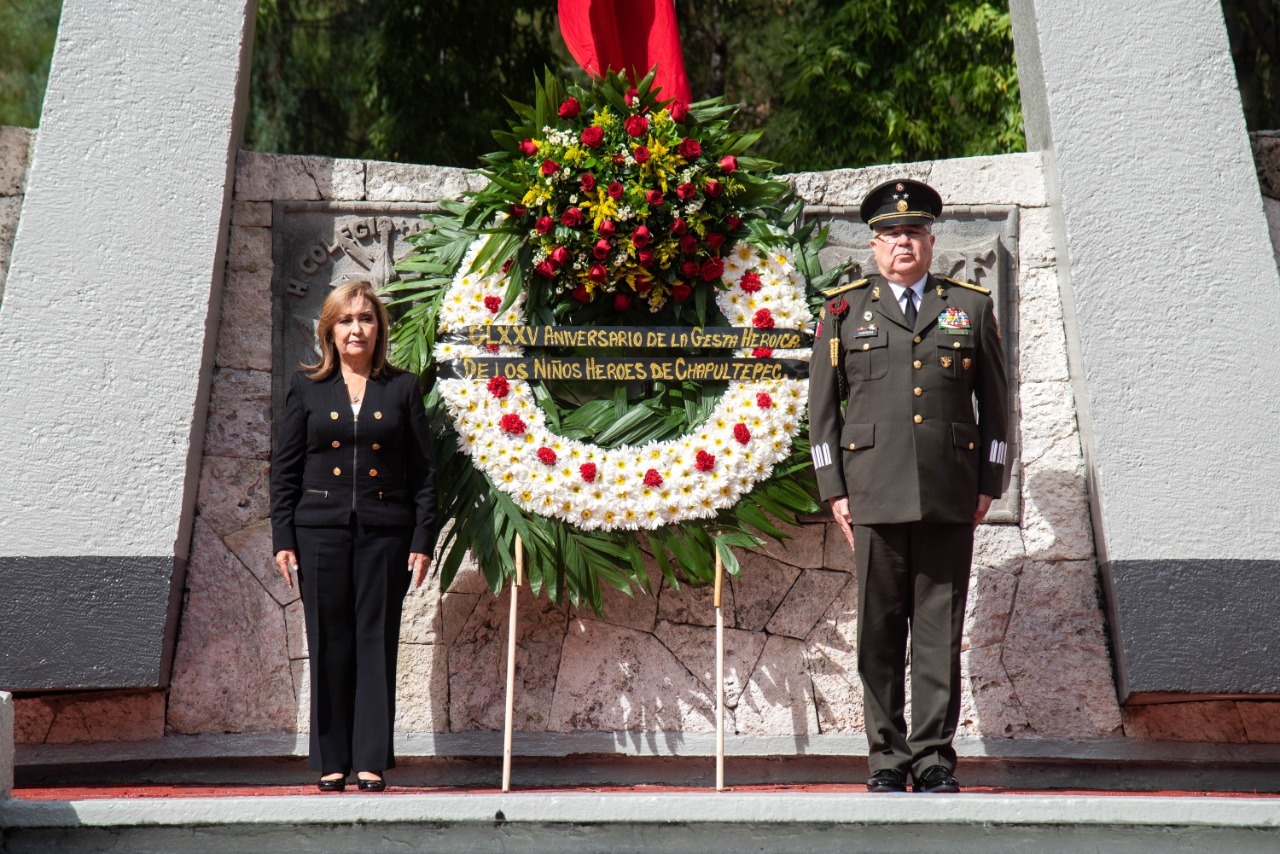 Encabezó gobernadora Lorena Cuéllar el 175 Aniversario De La Gesta Heroica De Los Niños Héroes De Chapultepec