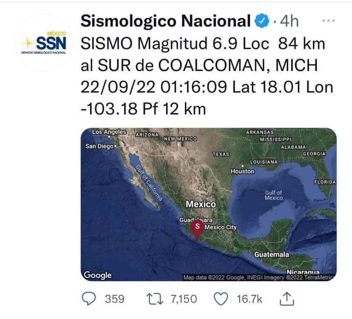 Sismo de 6.9 grados madruga a Tlaxcala