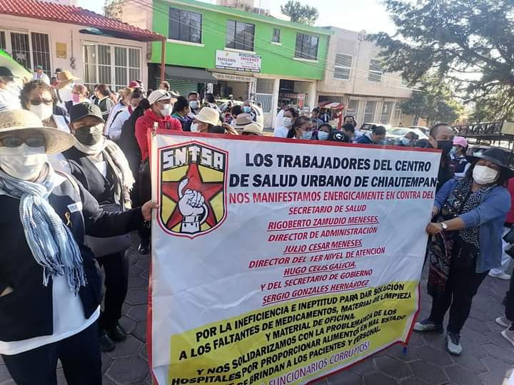 Sindicatos y líderes priístas paralizan a Tlaxcala