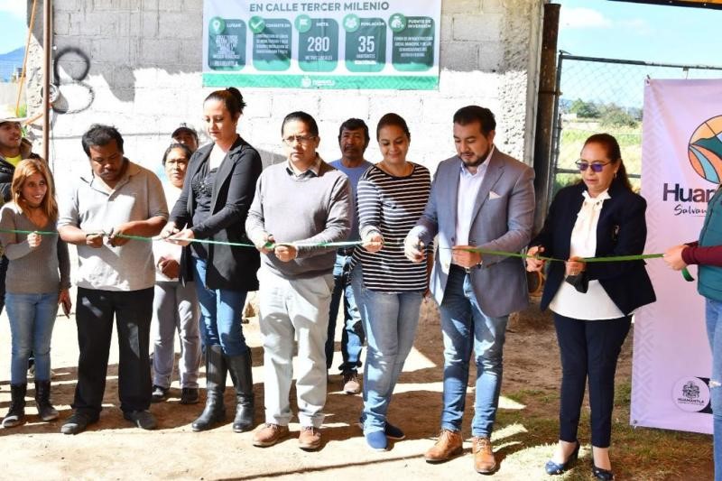 Alcalde de Huamantla entrega ampliación de red eléctrica en Nueva Trinidad