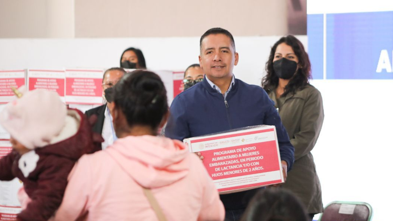 En San Andrés Cholula; entregan paquetes alimentarios a mujeres embarazadas