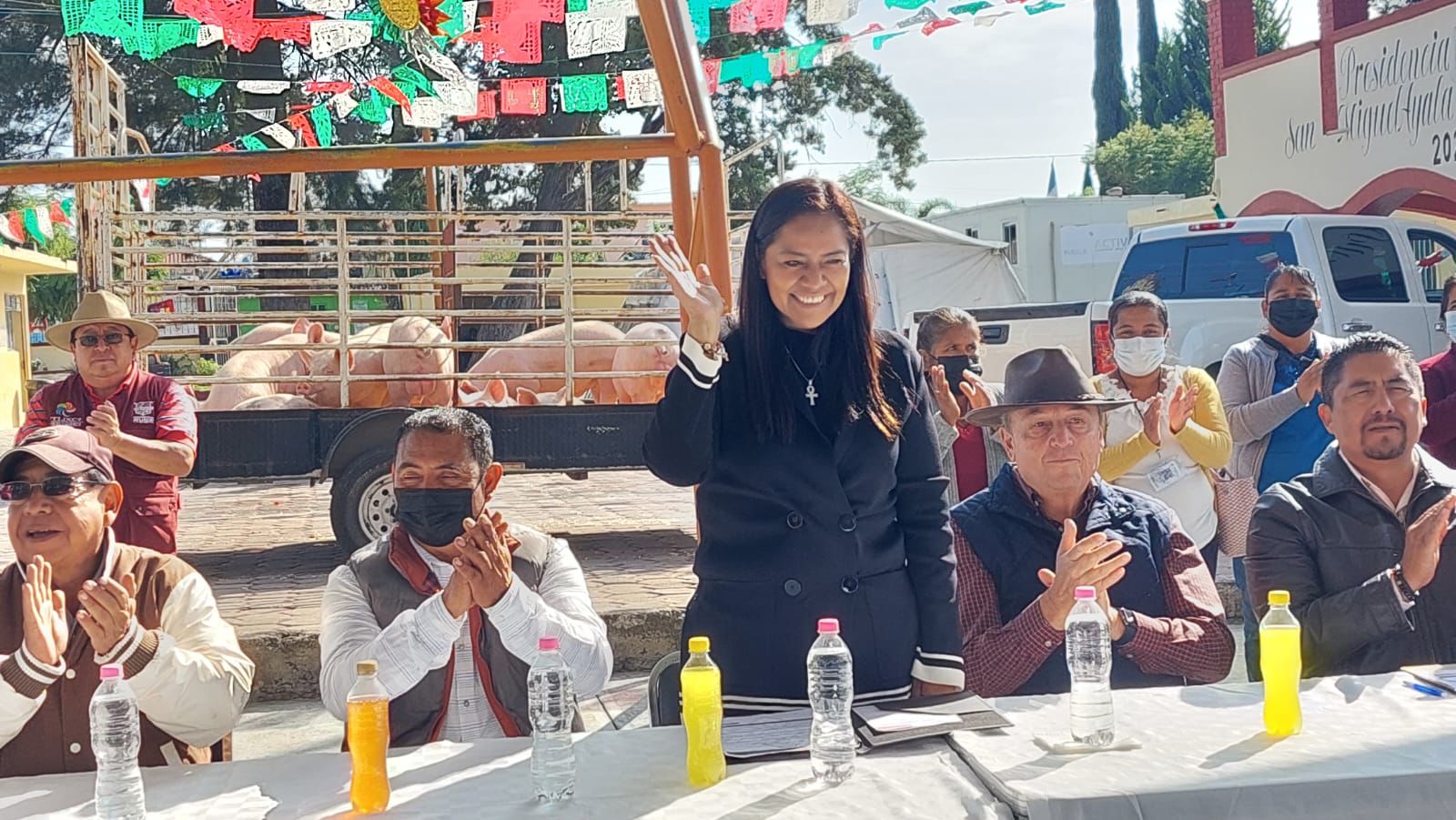 Ariadna Ayala inicia mejoramiento genético porcino para fortalecer sector agropecuario