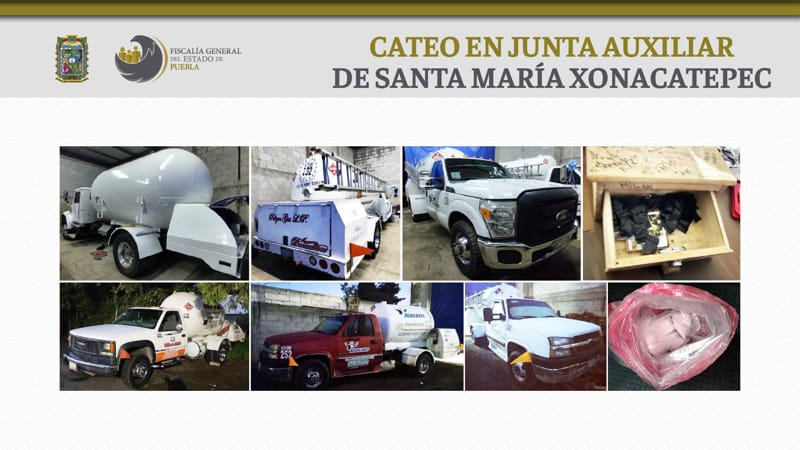 Tras cateo, decomisan pipas y droga en Xonacatepec