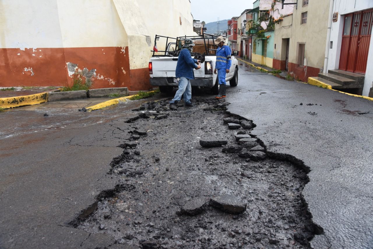 Ayuntamiento de Tlaxcala Capital repara los daños causados por las lluvias