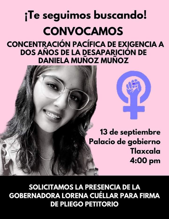 Sin resultados la búsqueda de Daniela Muñoz a dos años de su desaparición