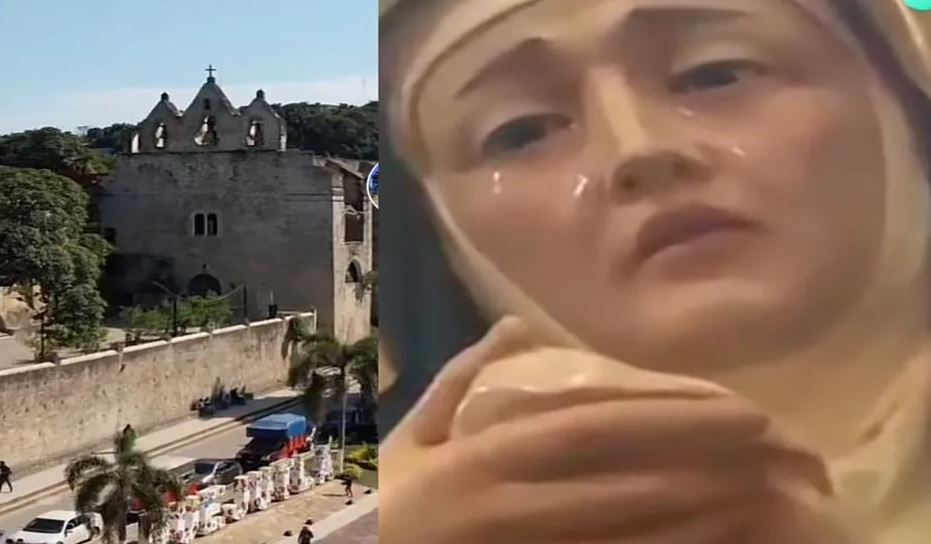 Captan a Virgen María llorando durante misa (Vídeo)