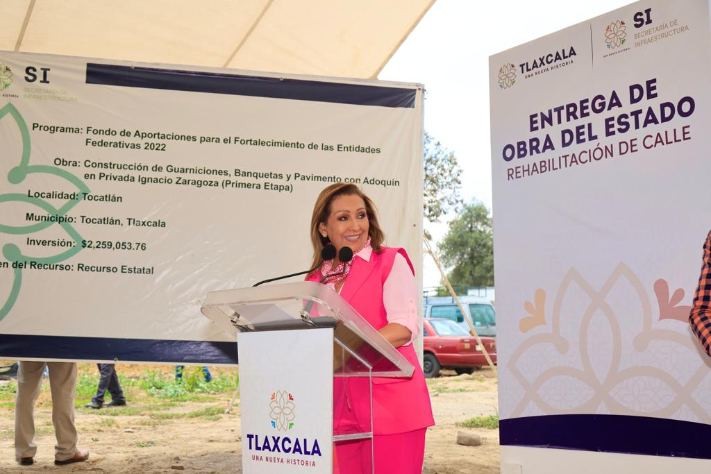 Inauguró gobernadora obra pública en Tocatlán