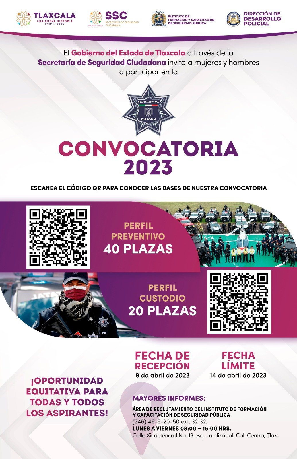 Extiende SSC convocatoria para perfil preventivo y custodio
