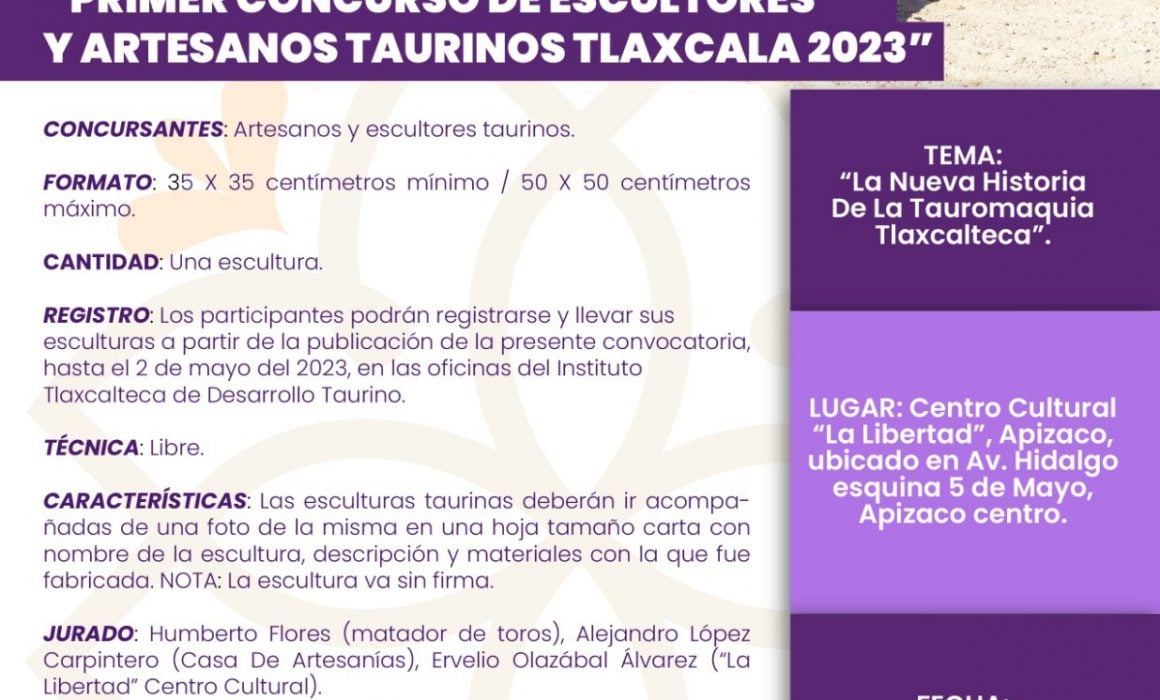 Convoca ITDT al primer concurso de escultura y artesanía taurina