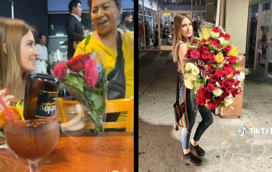 Joven revende flores que recibió de un hombre al intentar conquistarla, incidente se hace viral (Vídeo)
