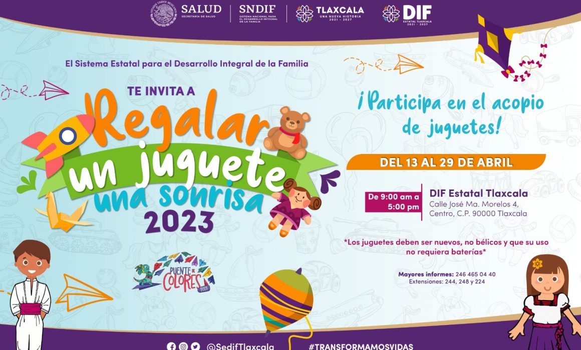 Invita Sedif a participar en colecta de juguetes para el Día de la Niñez
