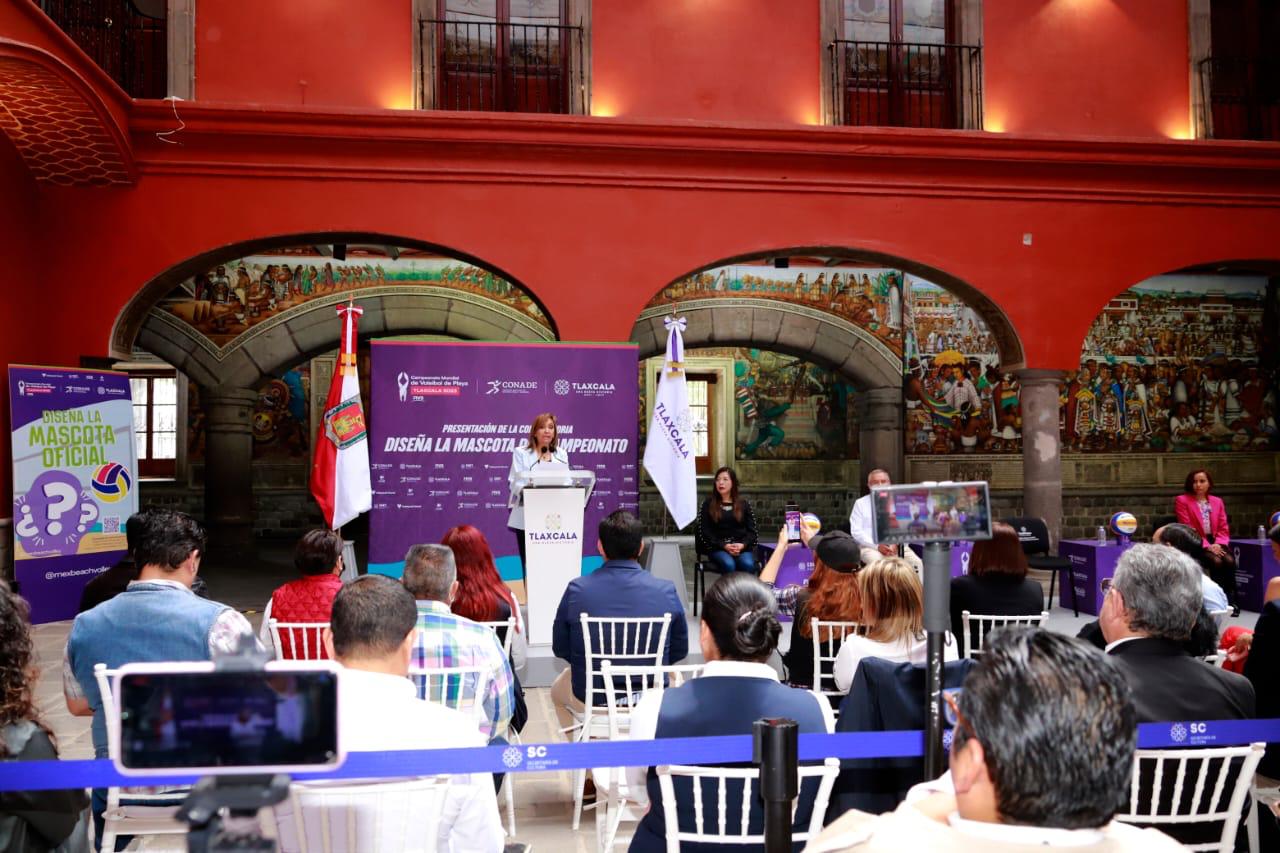 Presentan convocatoria “diseña la mascota del Campeonato Mundial De Voleibol De Playa Tlaxcala 2023”