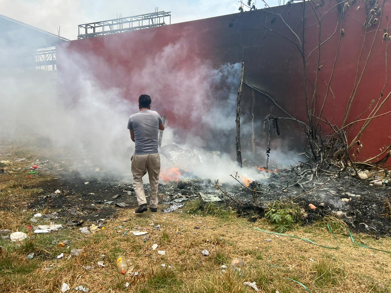 Choza fue consumida en su totalidad por el fuego, en SPM