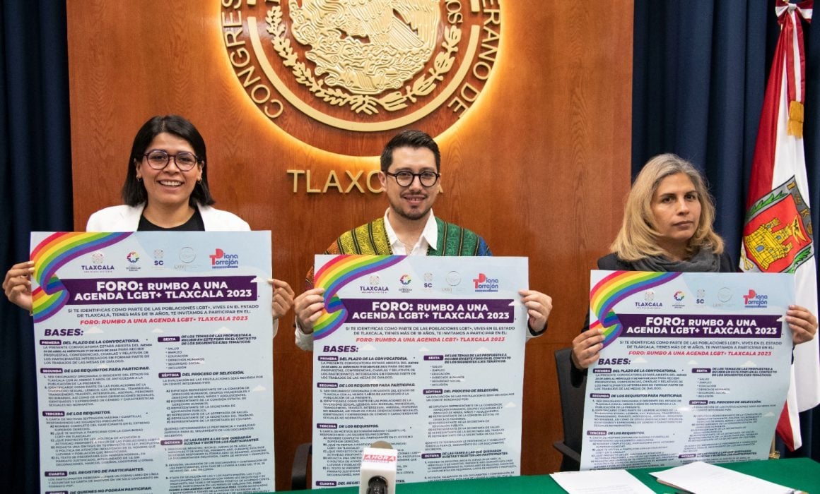 Presentan convocatoria para foro Rumbo a una agenda LGBT+ Tlaxcala 2023