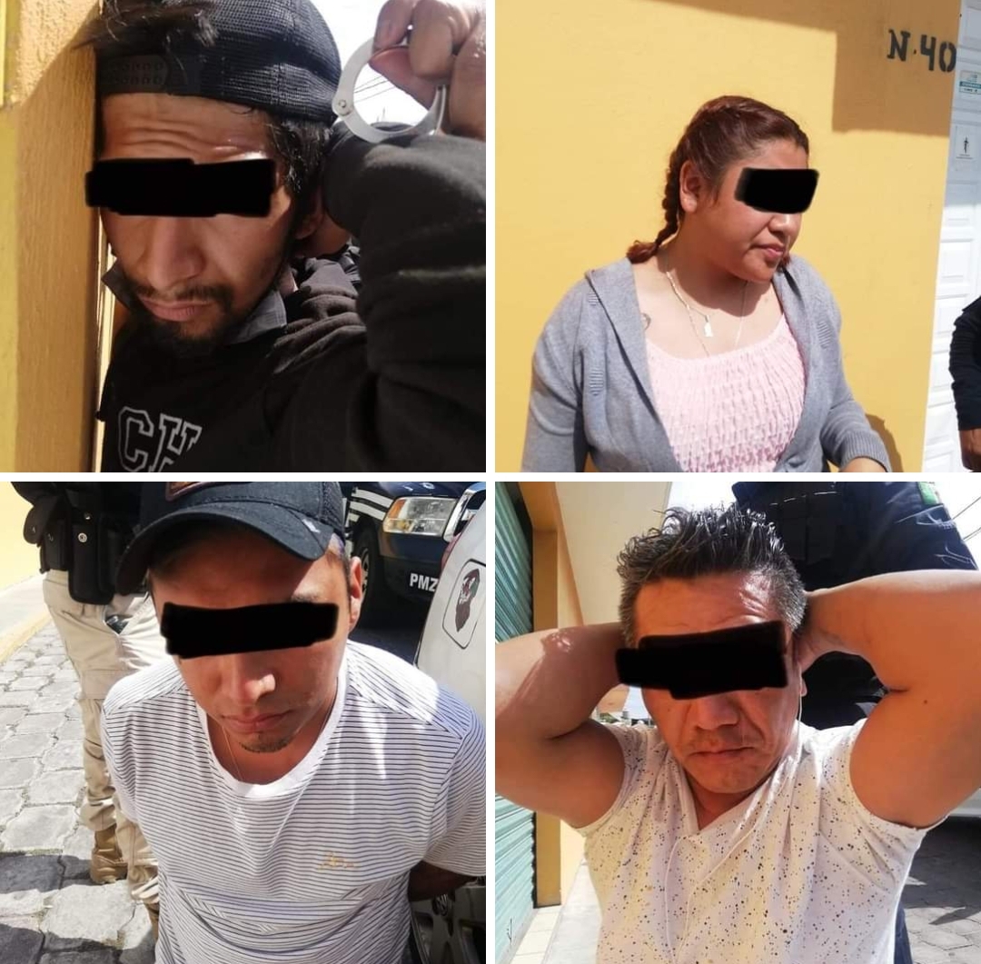 Tras persecución capturan a banda de dedicada al robo de comercios y casas, en Zacatelco 
