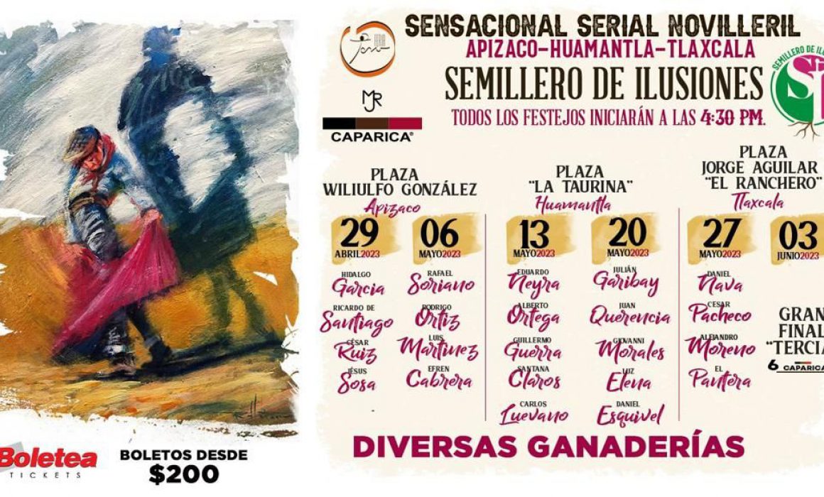 Presenta Feria Toro Serial Novilleril Semillero de ilusiones en Tlaxcala