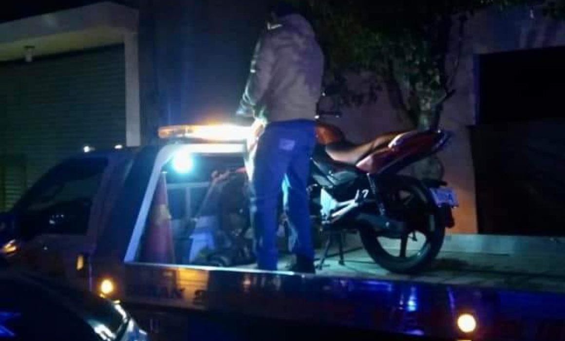Policía de Tlaxcala Capital recupera en la madrugada motocicleta robada