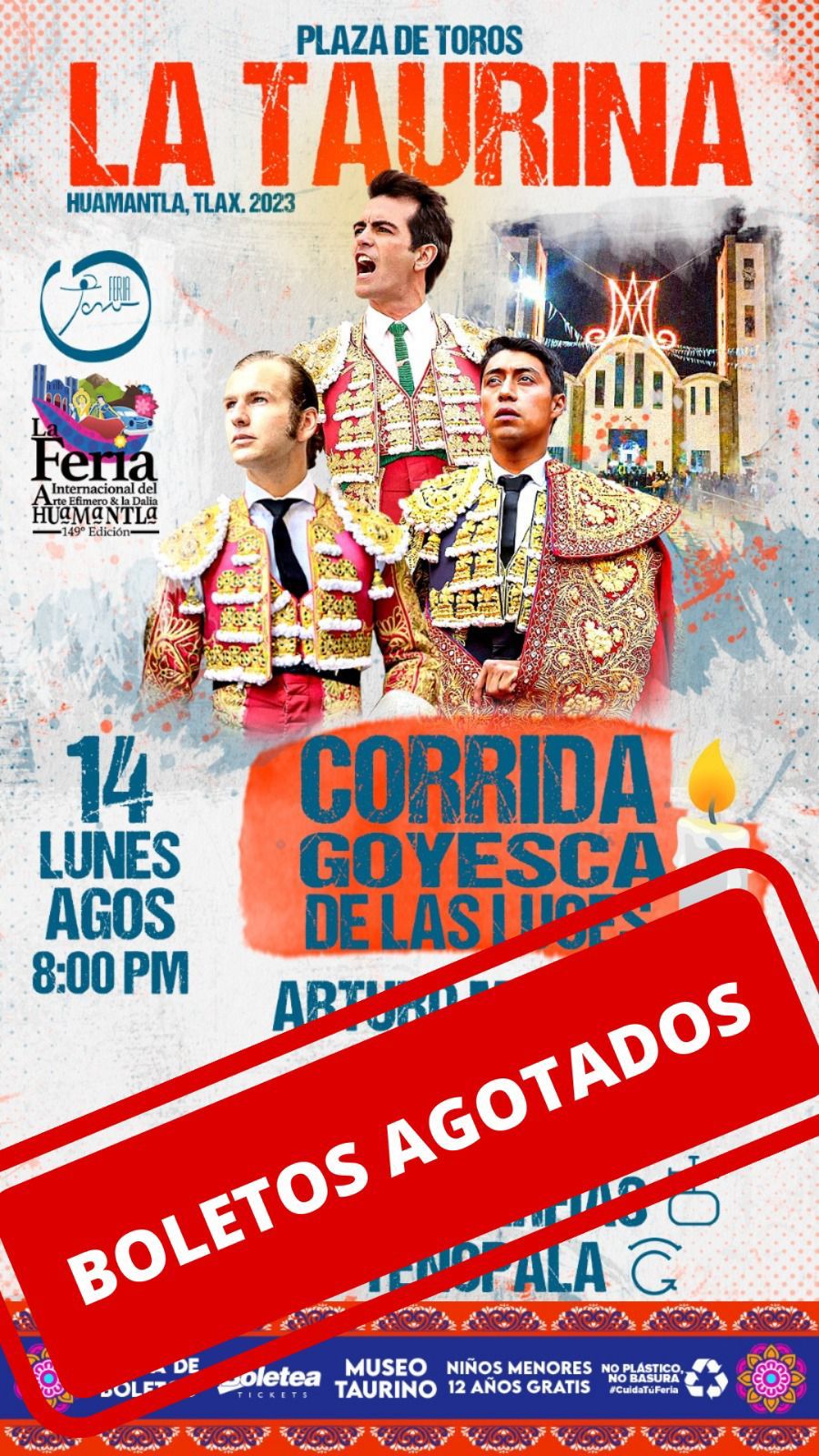 Agotan boletos para corrida Goyesca en Feria de Huamantla