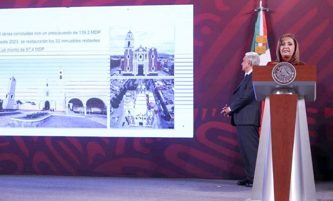 Presenta Lorena Cuéllar avances de reconstrucción del patrimonio cultural