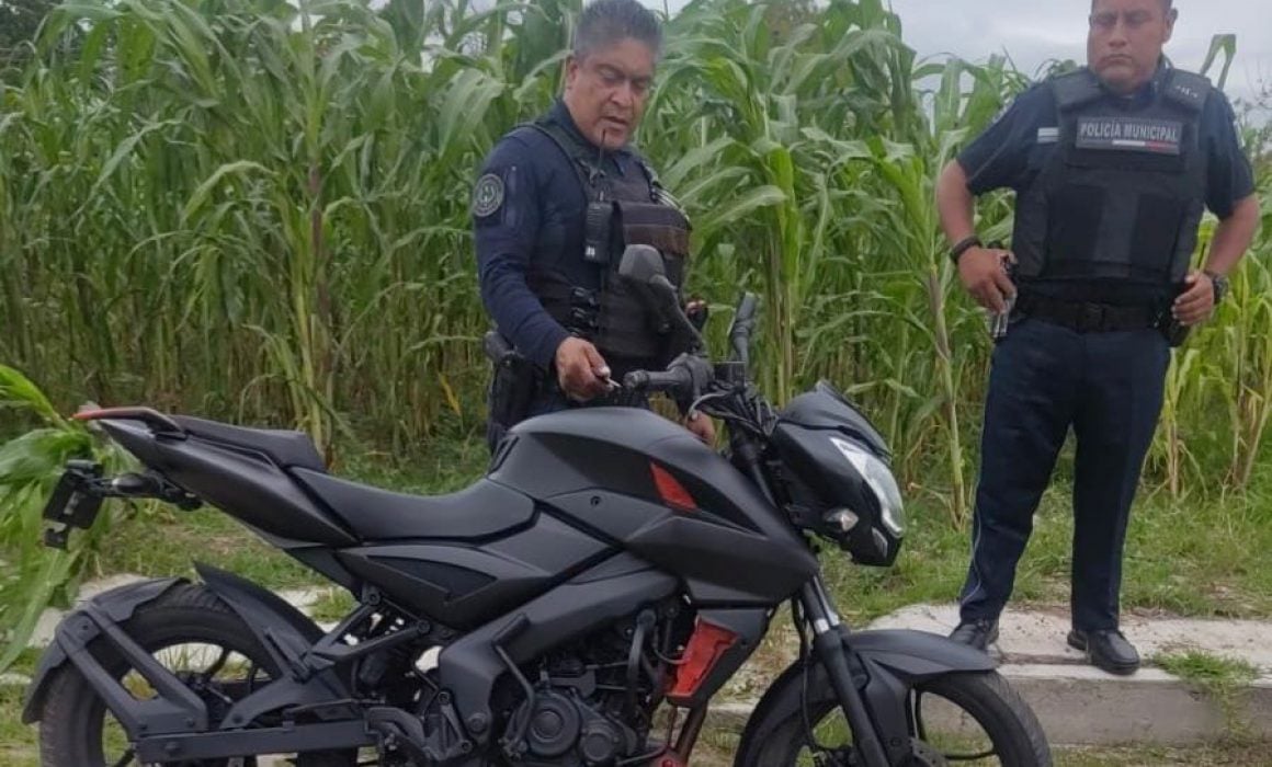 Recupera Policía de Chiautempan motocicleta con reporte de robo