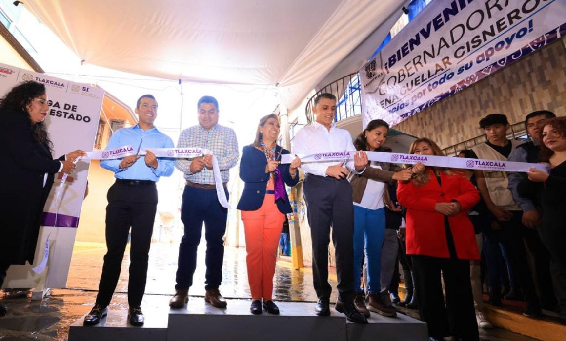 Invierte Lorena Cuéllar más de 5 mdp en vialidad de Axocomanitla