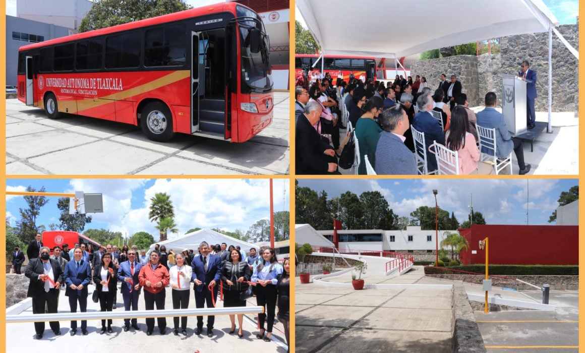 Preside rector de la UATX donación de autobús e inauguración de circuito