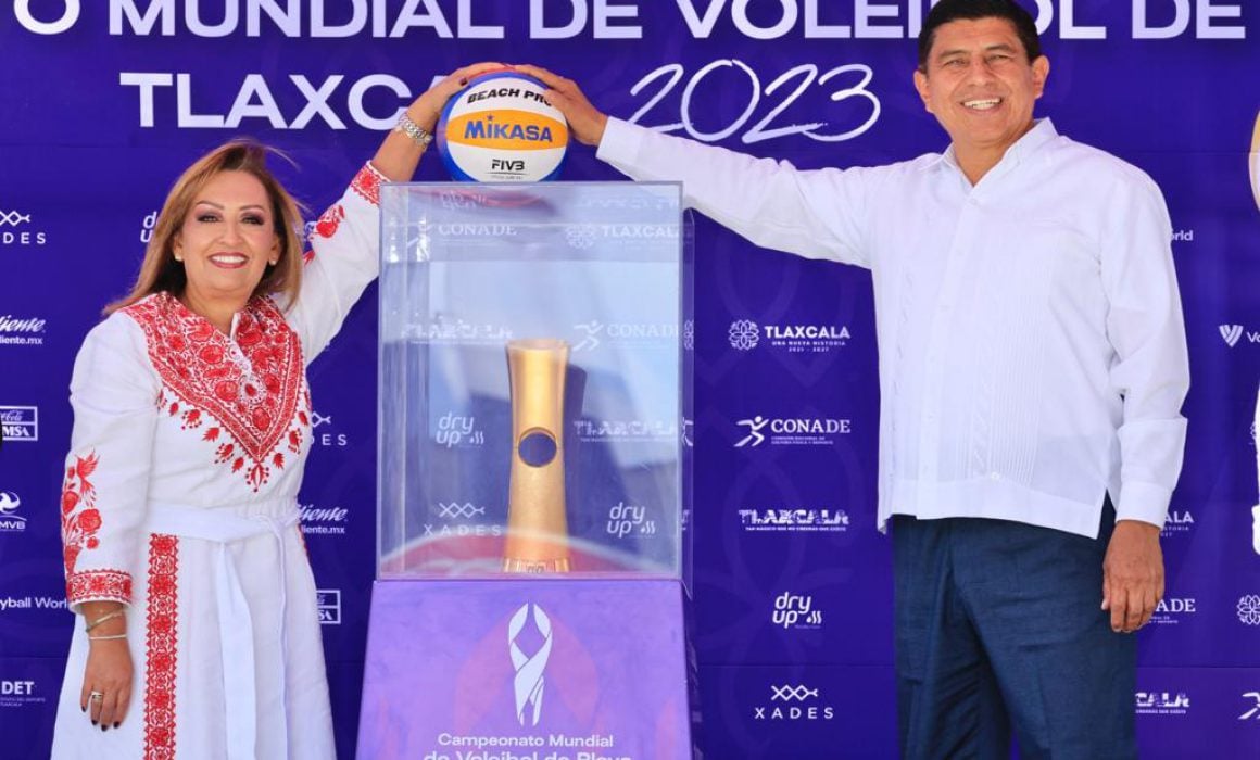 Llegó a Oaxaca Trophy tour del campeonato mundial de voleibol de playa Tlaxcala 2023