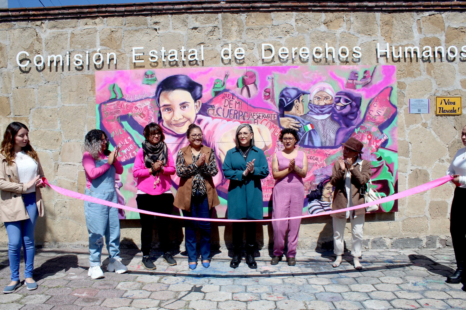 La CEDH inauguró el mural “las paredes gritan lo que nosotras callamos”