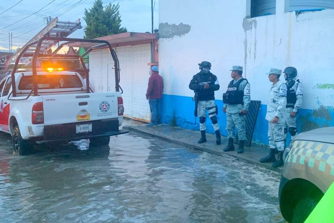Solo daños materiales dejan inundaciones en Huamantla