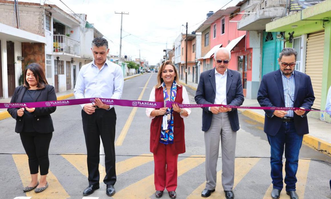Entregó Lorena Cuéllar obra pública en Chiautempan
