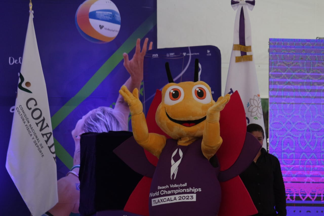 Presentan a mascota oficial de Mundial de Voleibol Playa 2023
