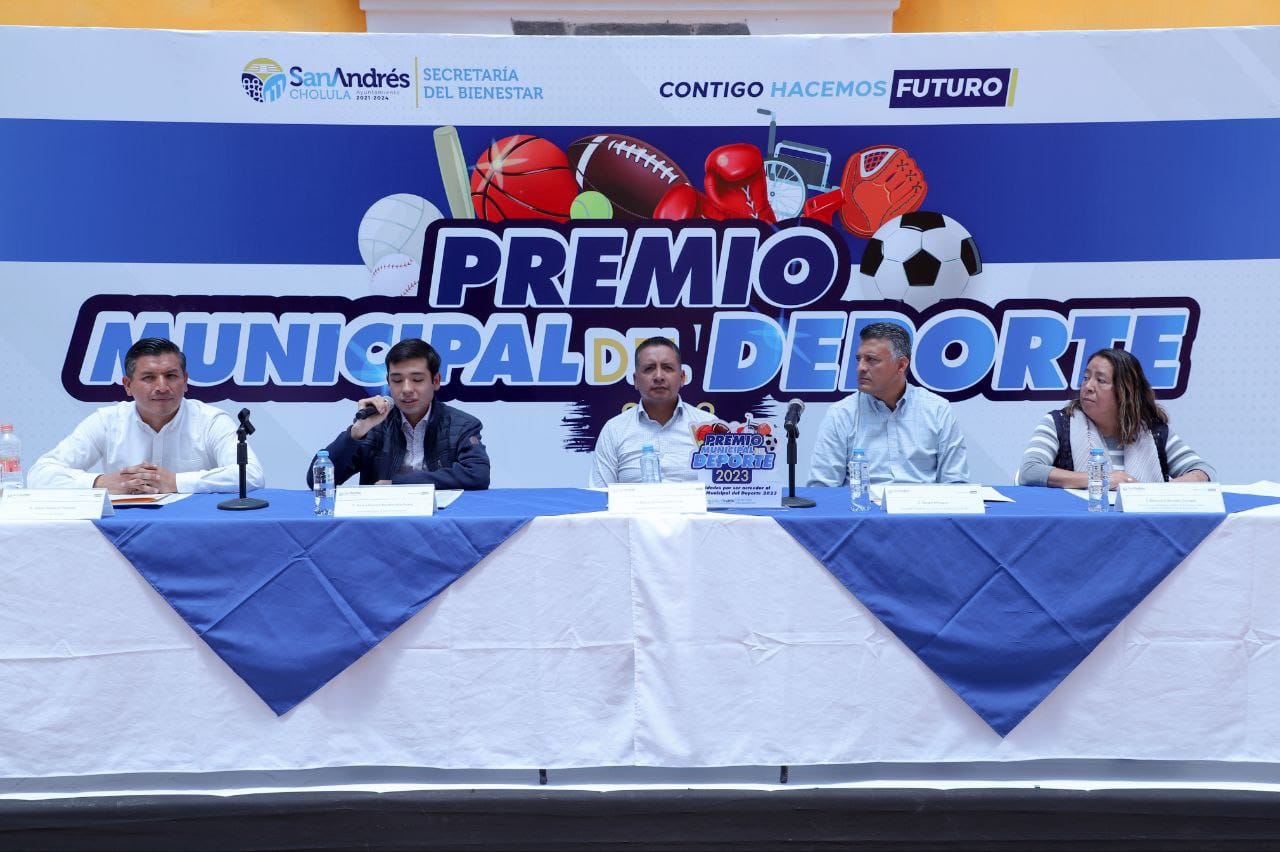 Presenta Ayuntamiento de San Andrés Cholula, la convocatoria del premio municipal del deporte
