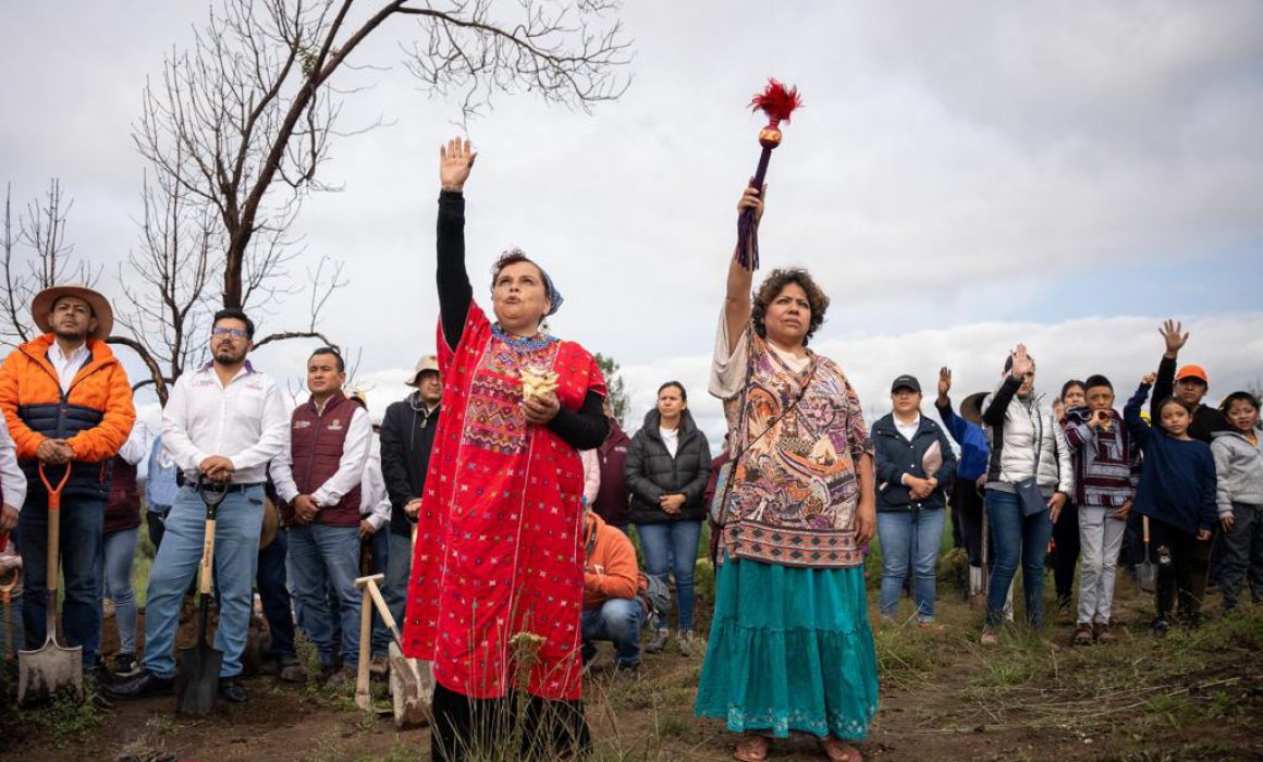 Realiza Bienestar jornada de reforestación Matlalcuéyatl 2023