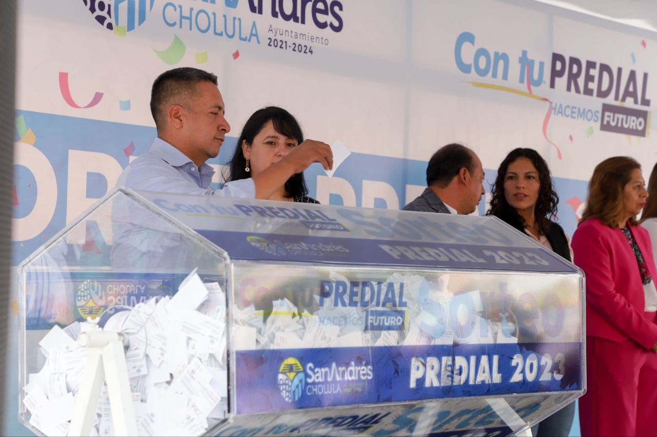 Celebra San Andrés Cholula Sorteo “Con tu Predial hacemos futuro 2023” con una bolsa en premios de 1.6 mdp