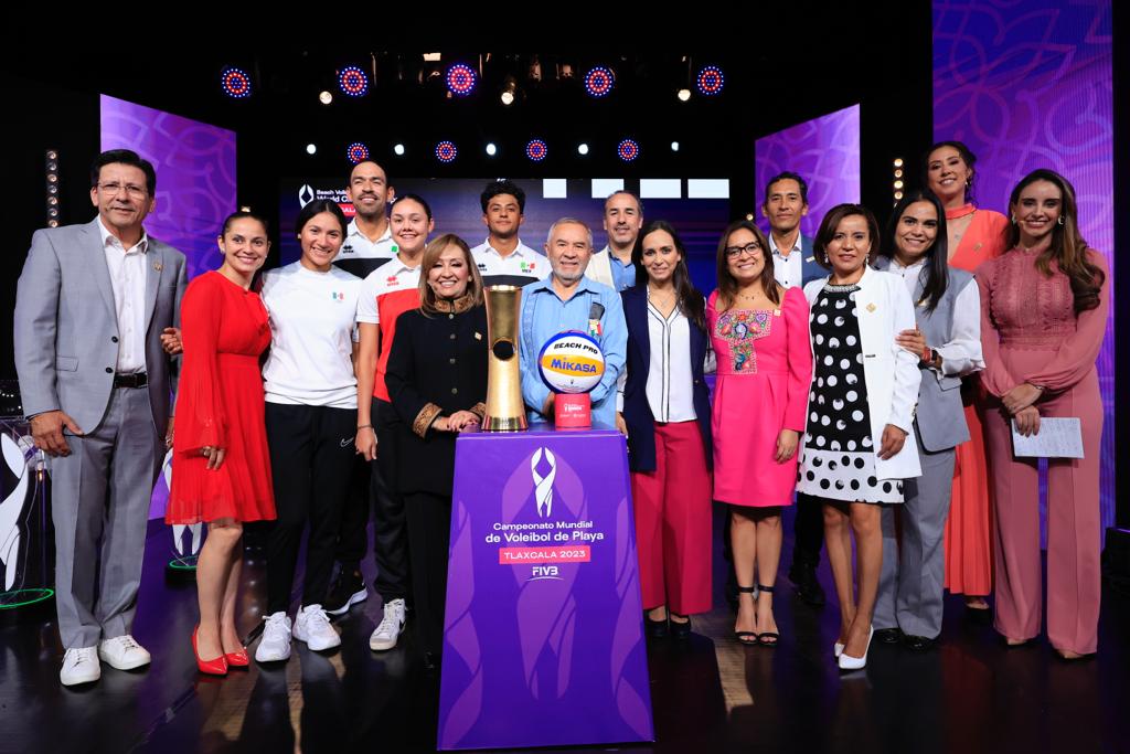 Presidió Lorena Cuéllar sorteo de Mundial de Voleibol de Playa Tlaxcala