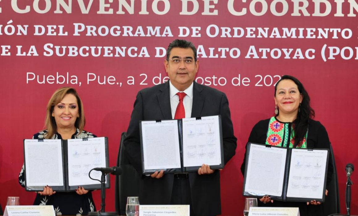 Firman Tlaxcala, Puebla y SEMARNAT convenio para creación del POERSAA