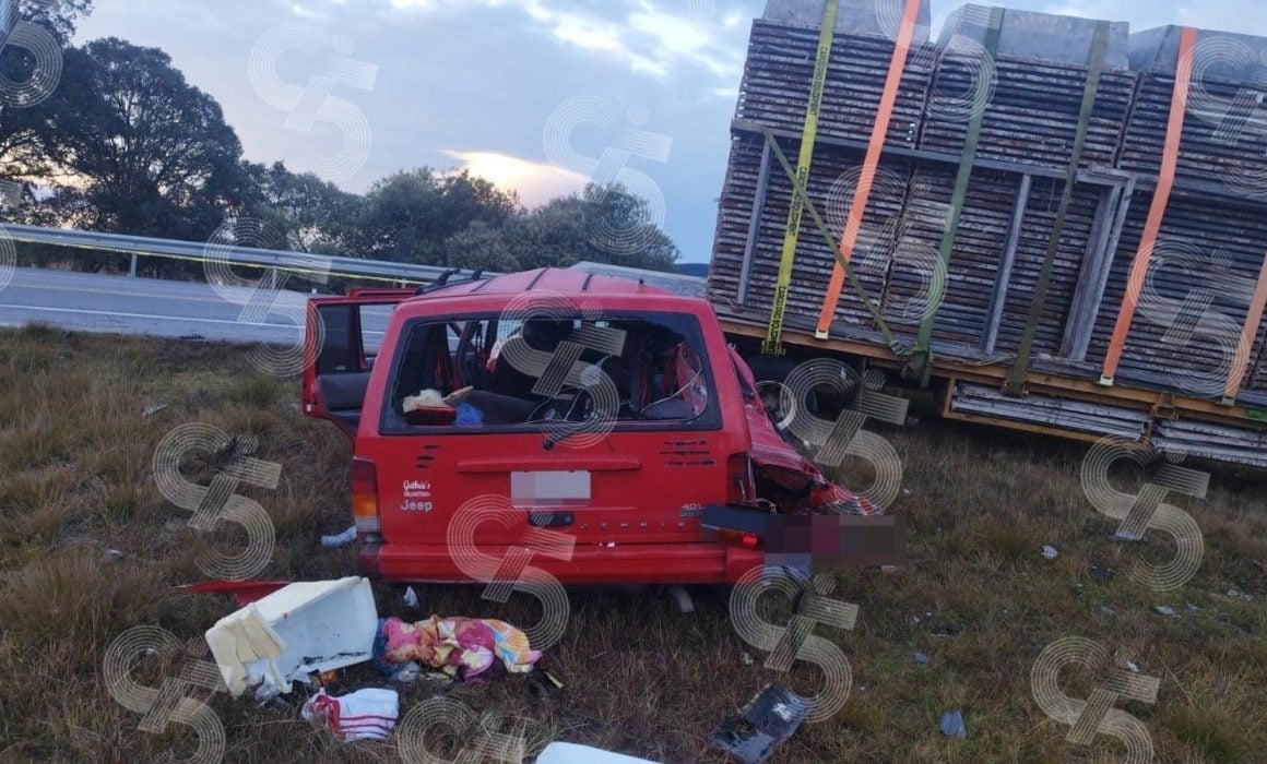 Accidente vial deja 3 muertos en la Amozoc-Perote, en Zitlaltepec