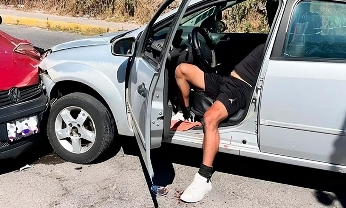 Accidente vial deja 2 lesionados en San Pablo del Monte