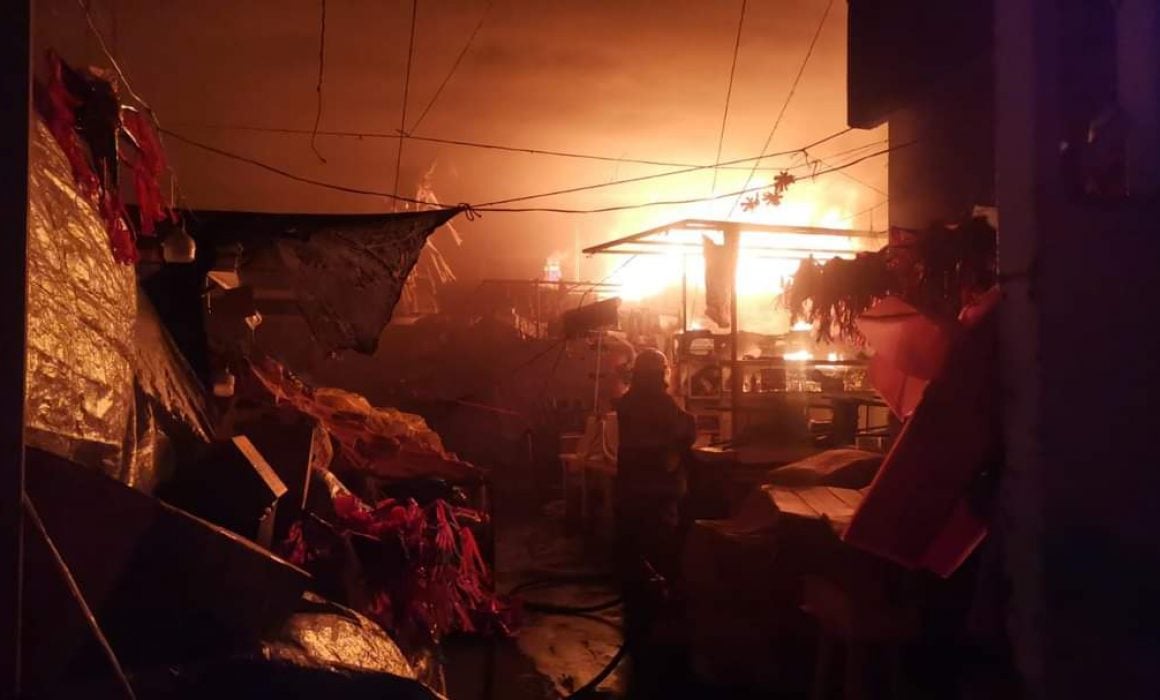 Se incendia Mercado Emilio Sánchez Piedras de Tlaxcala